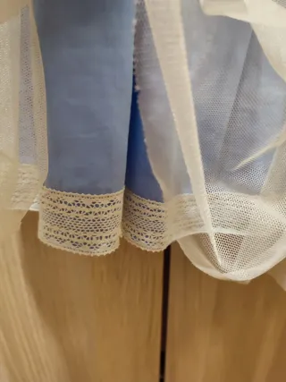 Vestido niña 1-2 años blanco y azul