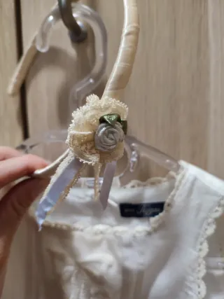 Vestido niña 1-2 años blanco y azul