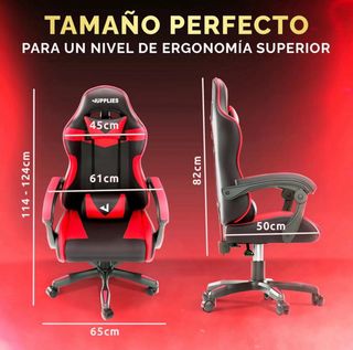 Silla Gaming Negra y Azul