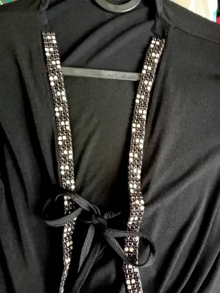 Chaqueta fiesta negra adornos T38