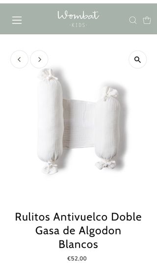 Cuna ratán con chichoneras y rulo antivuelco