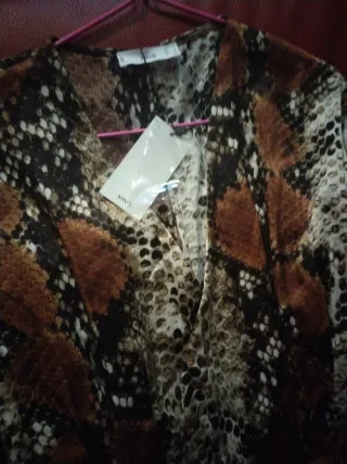 Vestido largo camisero estampado