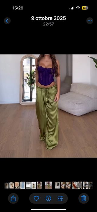 Pantaloni simil raso taglia unica