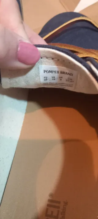 Mocasines Pompeii Azul Marino y Marrón