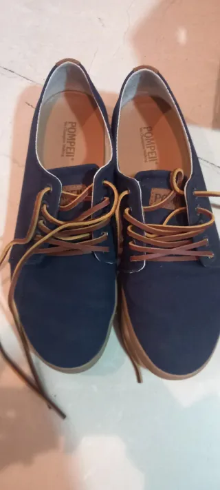 Mocasines Pompeii Azul Marino y Marrón