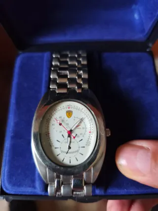 Reloj Hombre Plata y Blanco