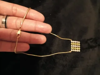 Collar cadena oro 24k con piedras