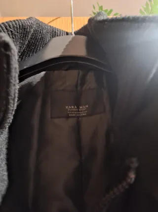 Chaqueta de Zara de paño negra hombre