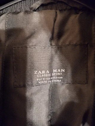 Chaqueta de Zara de paño negra hombre