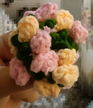 Ramo flores crochet hecho a mano