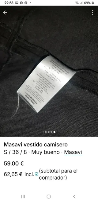 Vestido Masavi Negro con Tachuelas