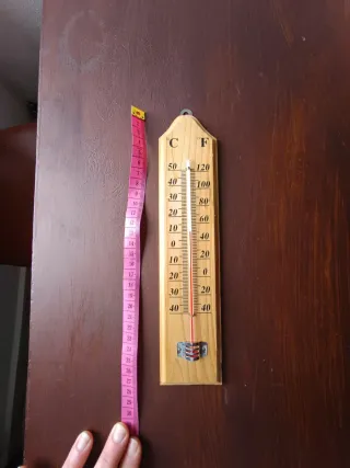 Termómetro vintage madera