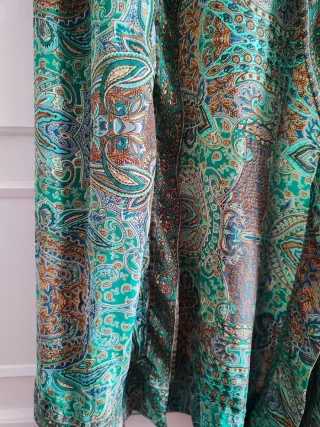 Kimono estampado verde talla única