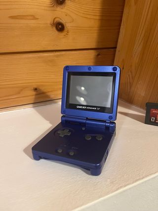 Game Boy Advance SP Blu + Yu-Gi-Oh! + Caricatore