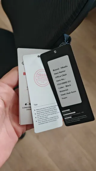 Silla Ergonómica Hbada Negra/Plateada