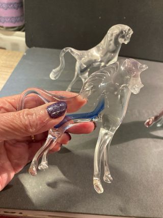 Caballos de Cristal Murano - Set di 3