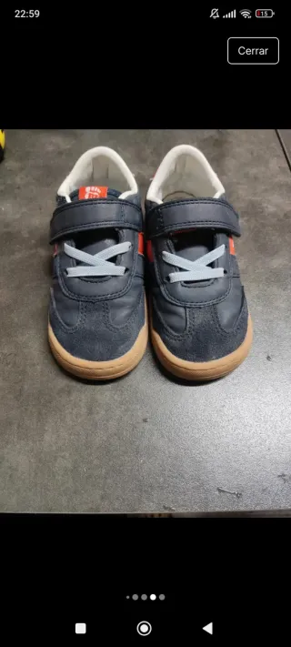 Zapatillas Mustang niño azul y naranja