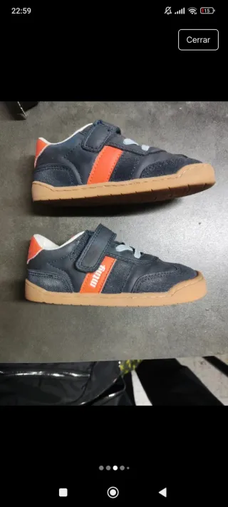 Zapatillas Mustang niño azul y naranja