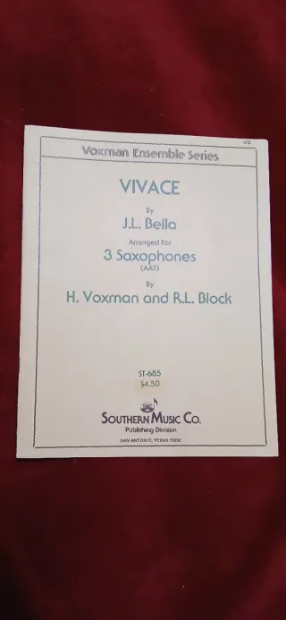 Partitura VIVACE per 3 Sassofoni