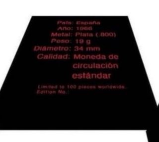 Moneda 100 Pesetas Plata Legion Española