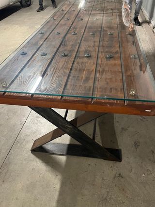 Mesa de centro madera y cristal