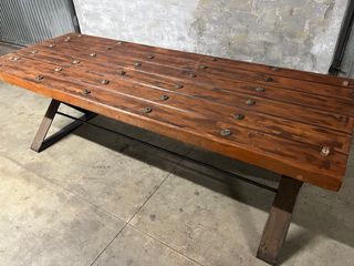 Mesa de centro madera y cristal