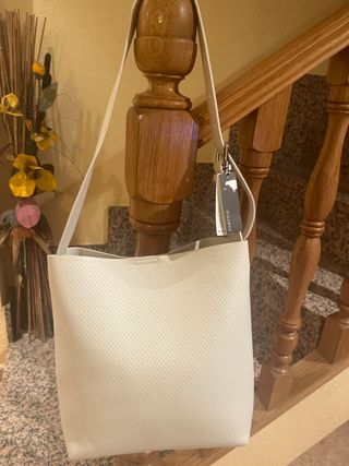 Bolso Parfois Blanco Perforado