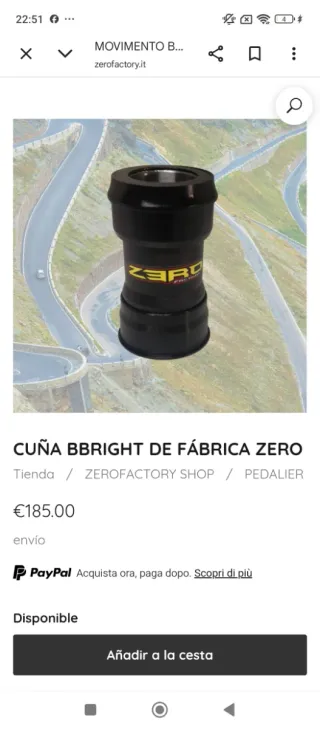 Pedalier ZeroFactory bbrigth Cervélo y compatibles