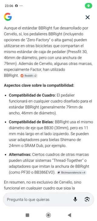 Pedalier ZeroFactory bbrigth Cervélo y compatibles