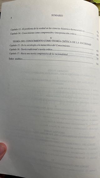 Teoría del conocimiento. Libro de filosofía.