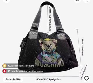 Bolso Grande Moschino Oso Brillante