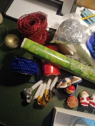 Luci natalizie blu e oro