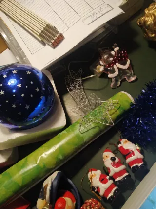 Luci natalizie blu e oro