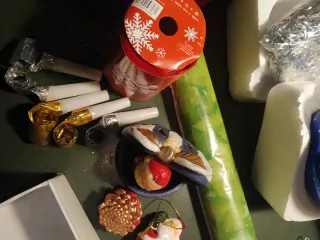 Luci natalizie blu e oro