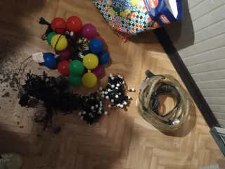 Luci natalizie blu e oro