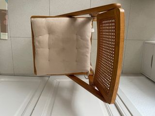 Silla plegable Zara Home madera ratán +cojín