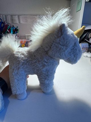 Peluche Unicornio Gris Suave