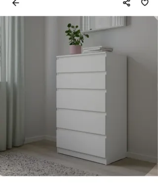 Cómoda 5 cajones blanca