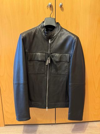 Chaqueta Piel Negra Hombre Massimo Dutti