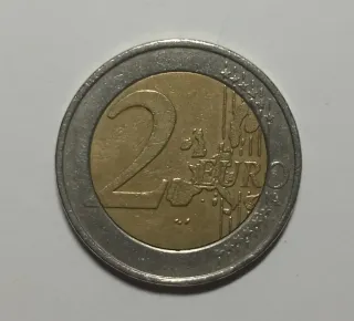 Moneta 2 Euro Grecia 2002 con lettera