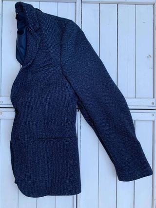 Giacca Uomo Zara Man TG. 48 Blazer Jersey Blu