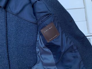 Giacca Uomo Zara Man TG. 48 Blazer Jersey Blu