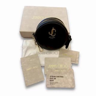 Monedero Redondo Piel Negro Jimmy Choo