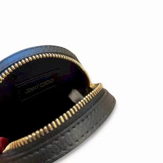 Monedero Redondo Piel Negro Jimmy Choo