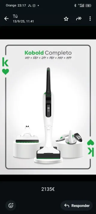 Sistema Limpieza Kobold VK7 Completo