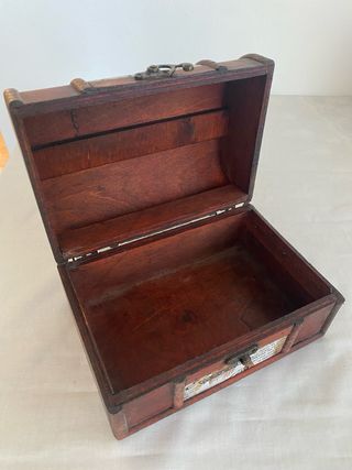 Barómetro y Radio Madera Antiguos