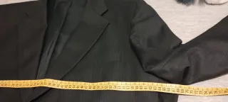 Traje completo hombre gris marengo raya T62