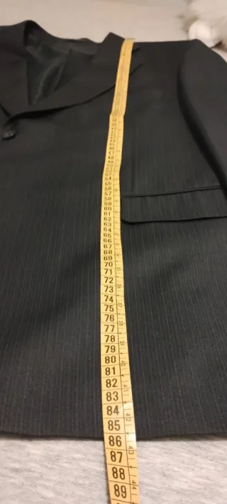 Traje completo hombre gris marengo raya T62