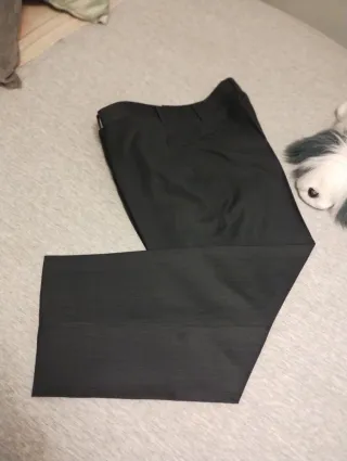 Traje completo hombre gris marengo raya T62