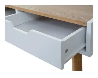 Escritorio moderno madera y blanco